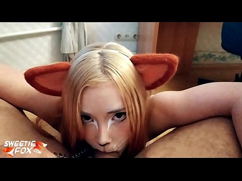 ❤️ Kitsune vale Dick ak kom nan bouch li ❤❌ Super sèks nan nou ❌